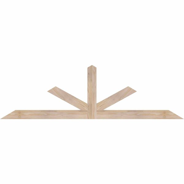 Ekena Millwork Saratoga Smooth Timber Gable Bracket, Douglas Fir, 72"W x 21"H x 1 1/2"D x 3 1/2"F, 7/12 Pitch GBW072X21X0204SAR00SDF - main